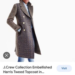 ISO j.crew Harris Tweed Topcoat